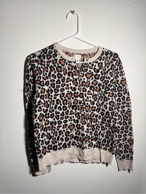 Wander Leopard Print Cardigan - Tan & Black